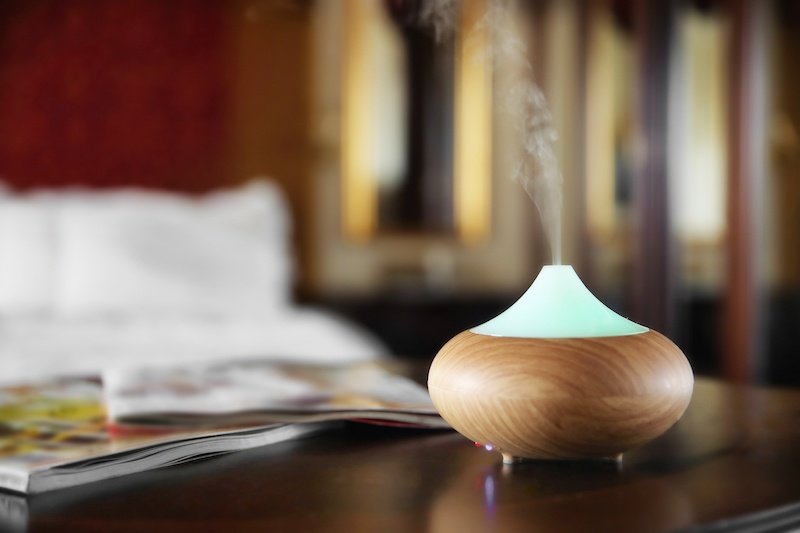Use relaxing scents from oil diffusers